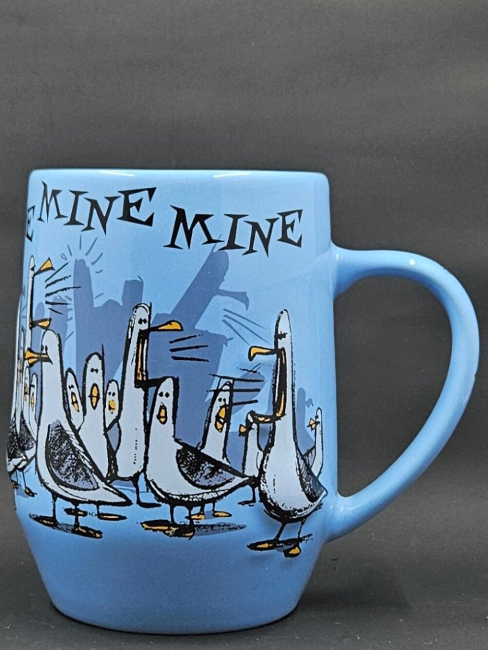 Disney Parks Pixar Finding Nemo “Mine Mine” Seagulls 3D Blue Coffee Mug Collecti